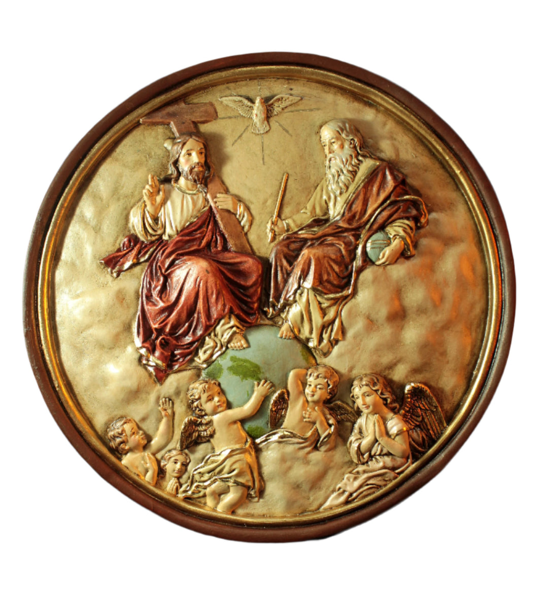 10" Handmade Holy Trinity Medallion Plaque