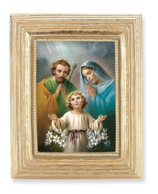 3.75" x 4.5" Gold Frame with a Holy Family Print