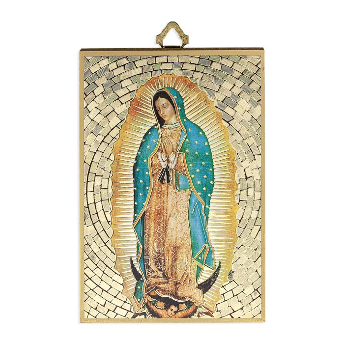 4" x 6" Our Lady of Guadalupe Mosaic Plaque - Spanish