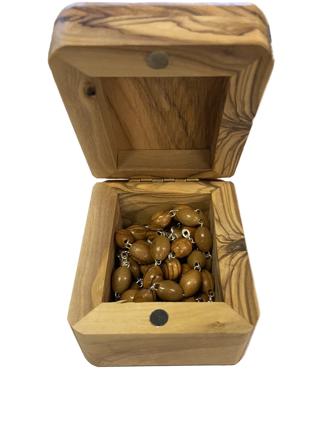 8mm x 10mm Classic Olive Wood Rosary & Box
