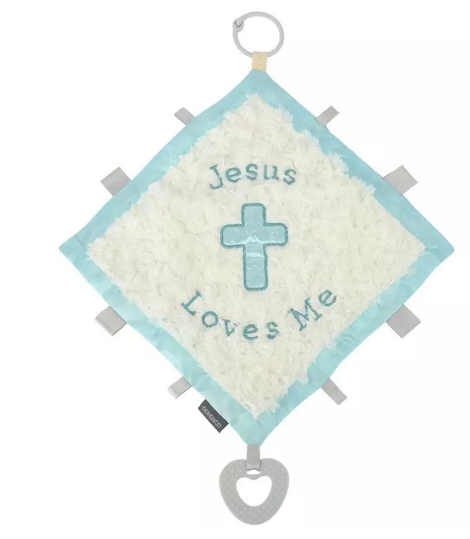 Jesus Loves Me Blue Activity Blanket