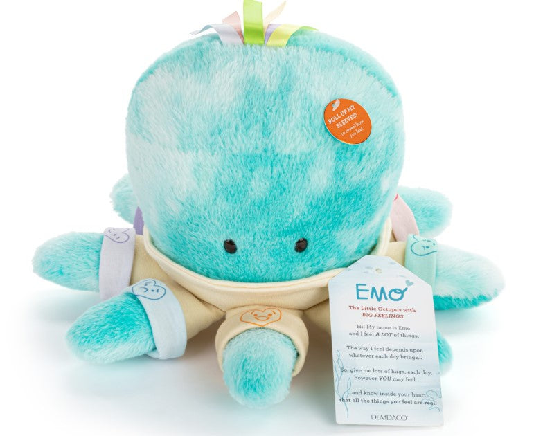 Emo the Emotional Octopus Stuffed Animal 14" x 7"