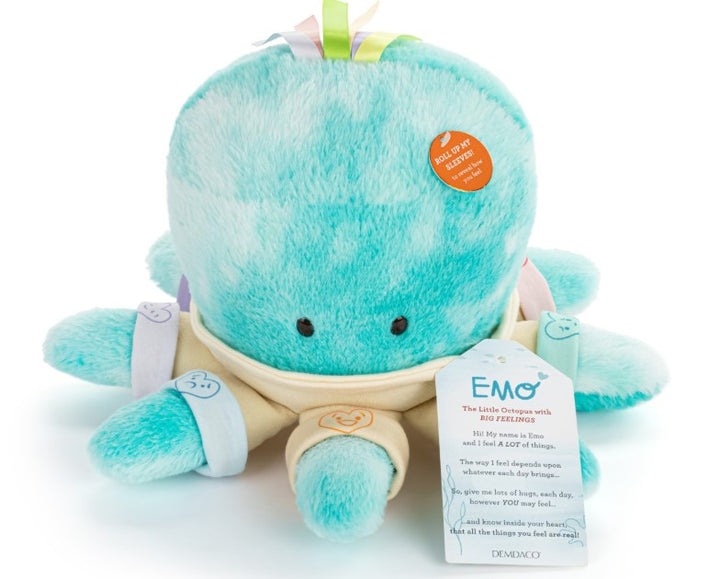 Emo the Emotional Octopus Stuffed Animal 14" x 7"