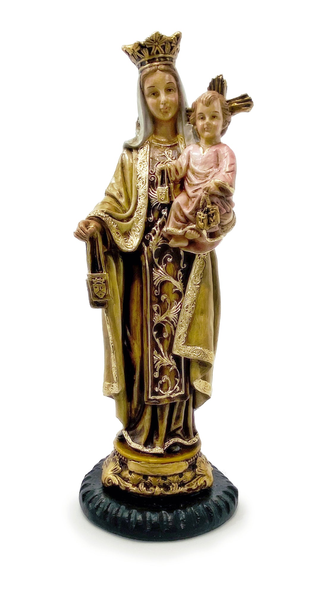 9" Handmade Our Lady of Mount Carmel Statue