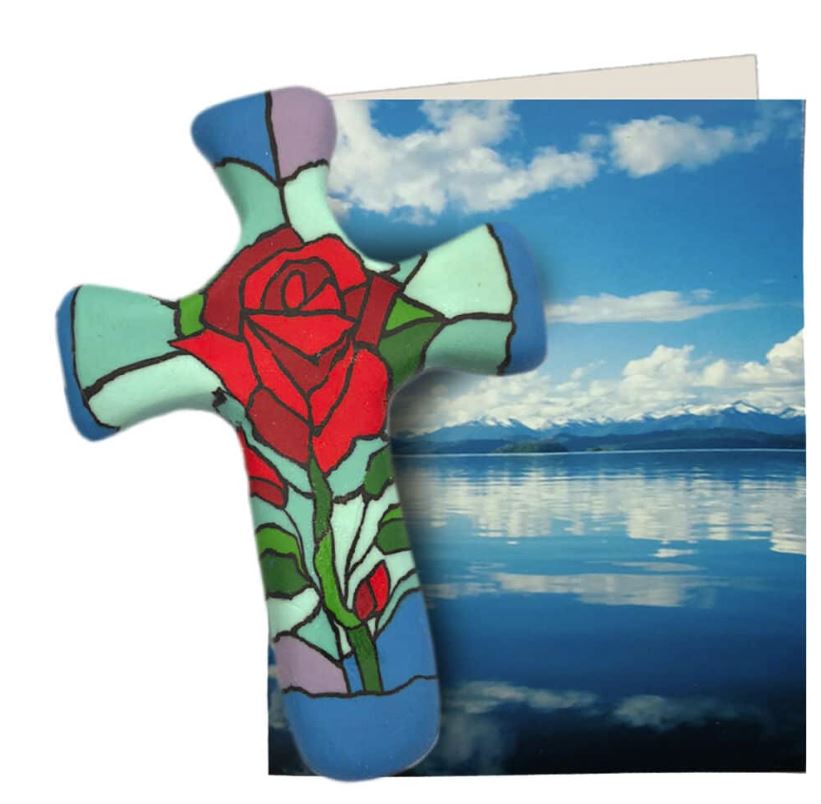 Eternal Love Rose Cross