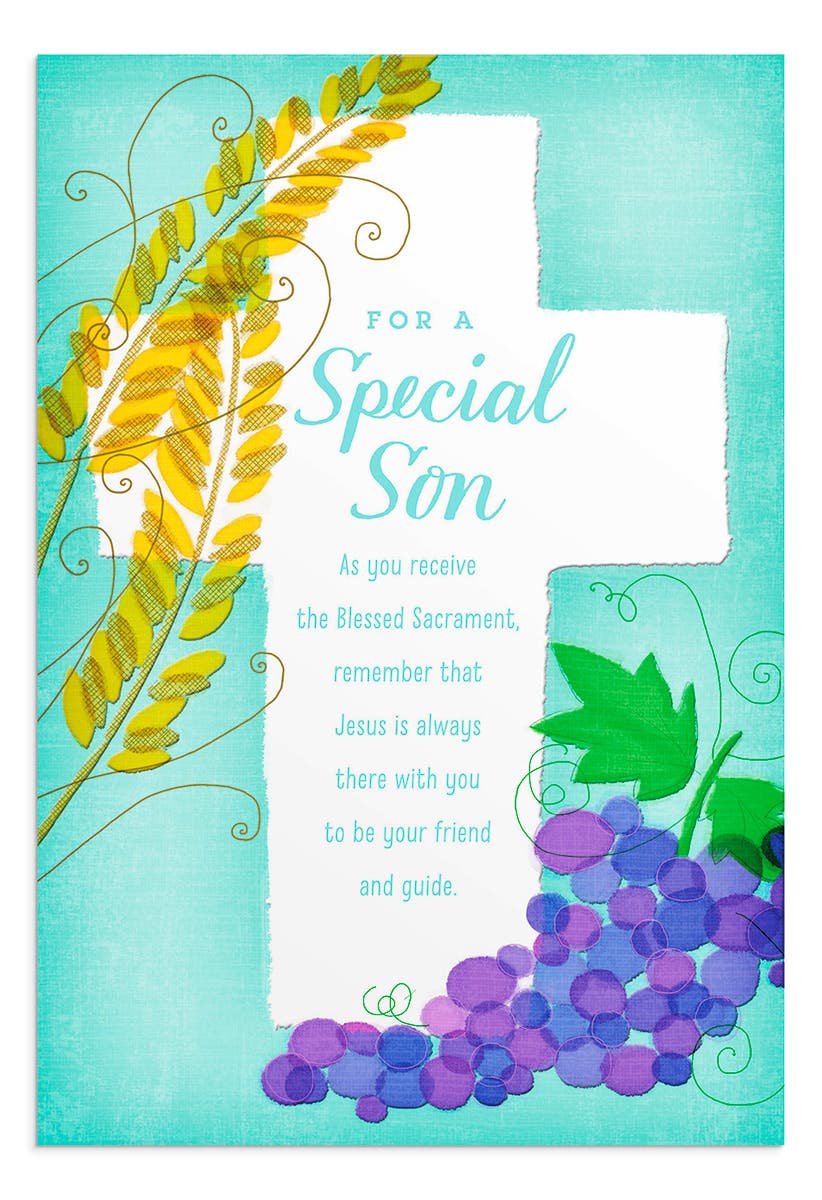 For A Special Son - First Communion Card