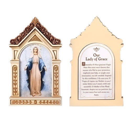 Our Lady of Grace Tabletop Shrine Plaque