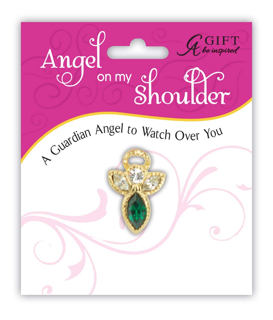 Angel on My Shoulder Birthstone Pin