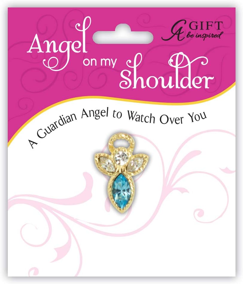 Angel on My Shoulder Birthstone Pin