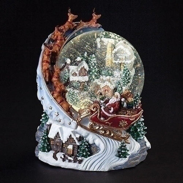 8" Santa Claus Is Coming To Town Musical Snow Globe