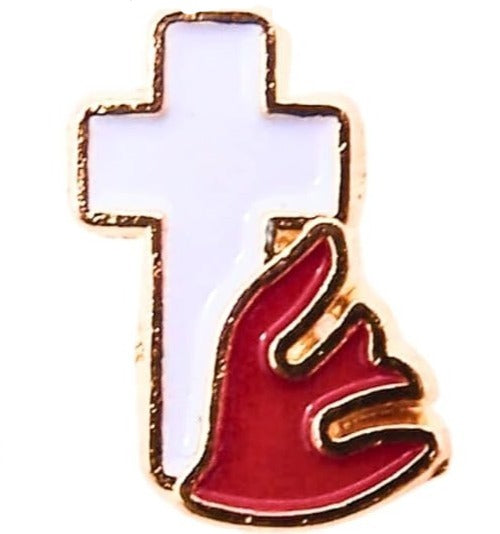 Holy Spirit with Cross Lapel Pin