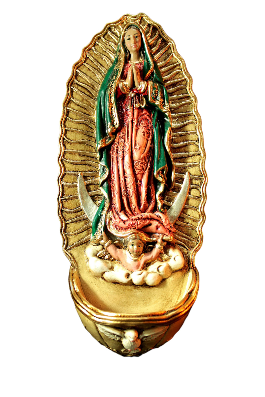 9" Our Lady of Guadalupe Handmade Water Font