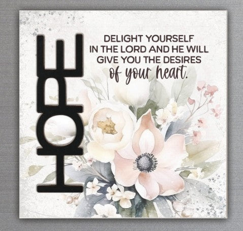 Hope – Delight Yourself in the Lord Magnet-Plaque