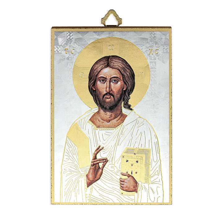 Gold Foil Christ The All Knowing Mosaic Plaque