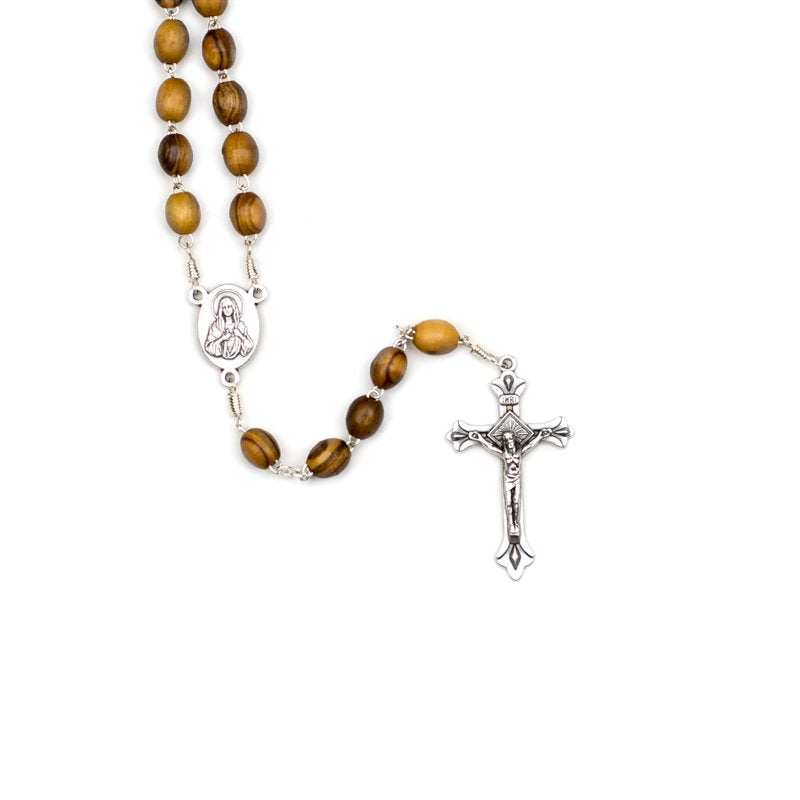 Olive Wood Rosary on Chain