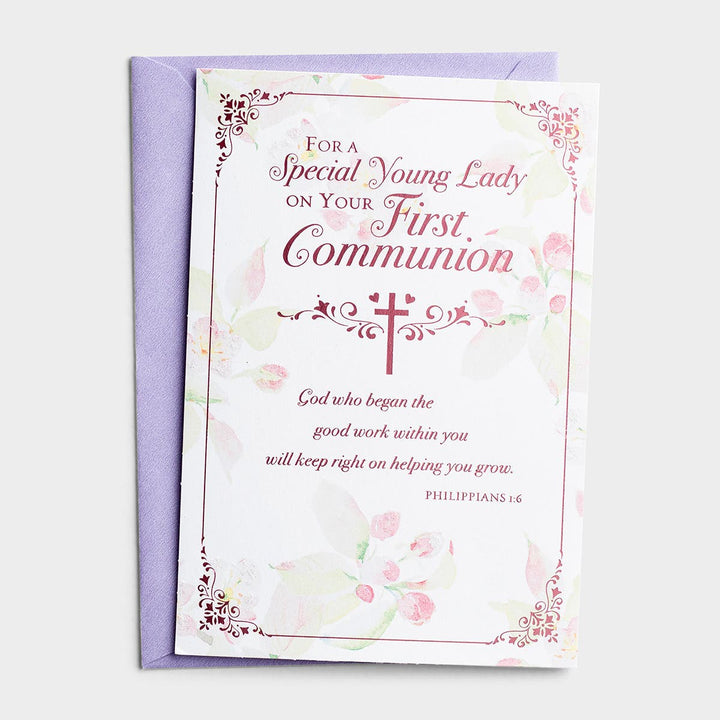 For A Special Young Lady - First Communion Card