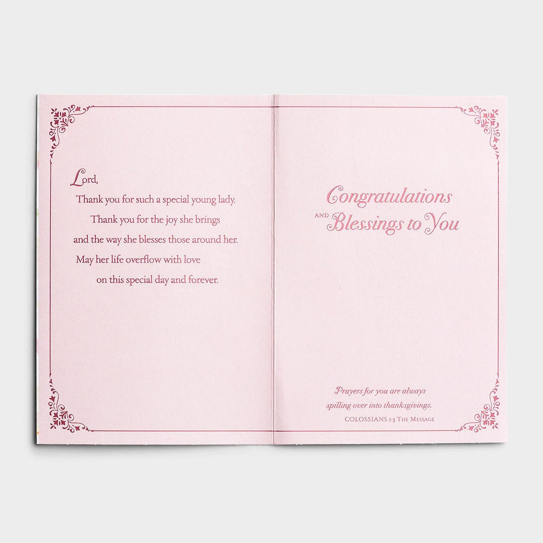 For A Special Young Lady - First Communion Card