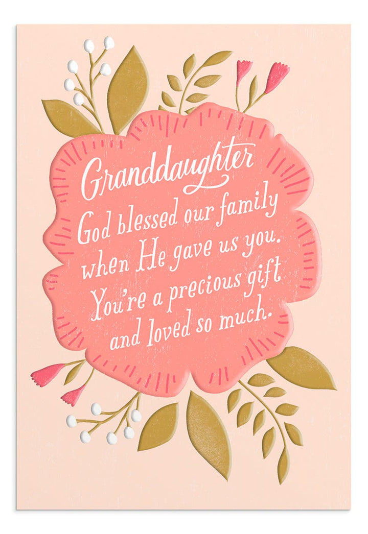 Granddaughter… You're A Precious Gift - First Communion Greeting Card