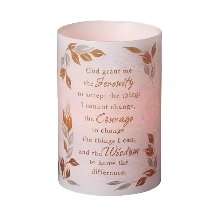 6" Serenity Prayer LED Candle