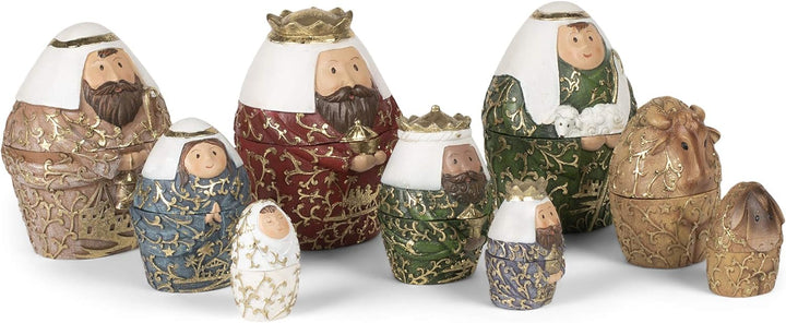 9 Piece Nesting Nativity Set