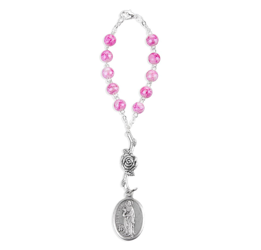 One Decade Saint Agatha Rosary for Breast Cancer