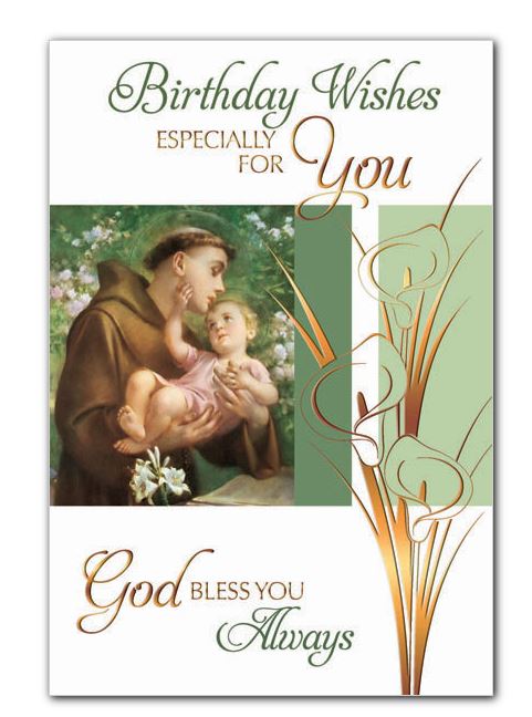 Birthday St. Anthony Greeting Card