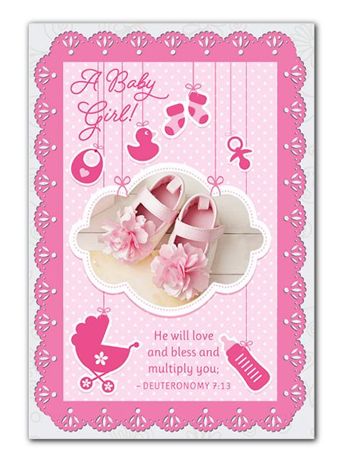 Baby Girl Congratulations Greeting Card