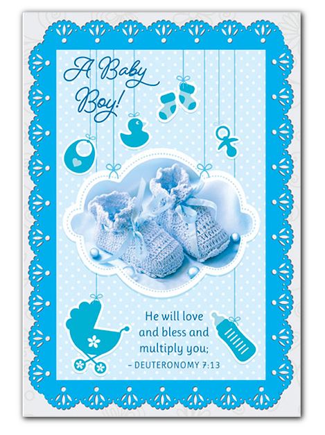 Baby Boy Congratulations Greeting Card