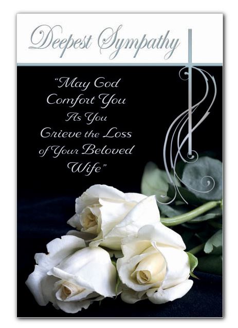 Loss of Wife Sympathy Greeting Card