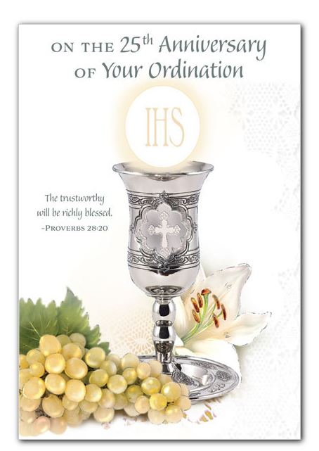 Silver Ordination 25th Anniversary Greeting Card