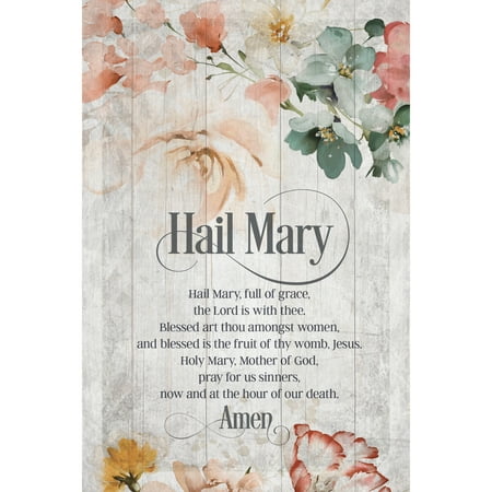 Hail Mary Prayer Plaque