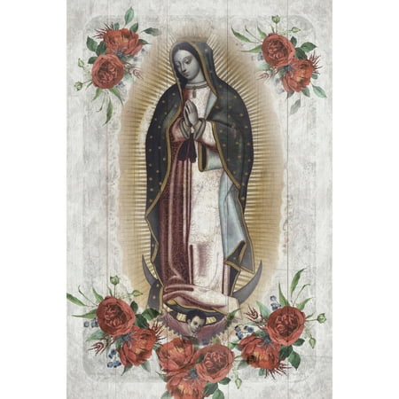 Our Lady of Guadalupe Wooden Plaque