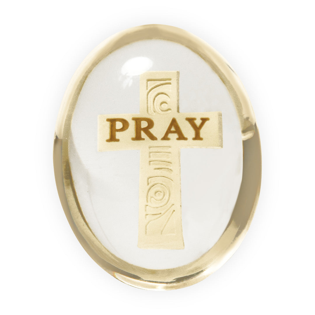 1.5" Square Cross Prayer Stone
