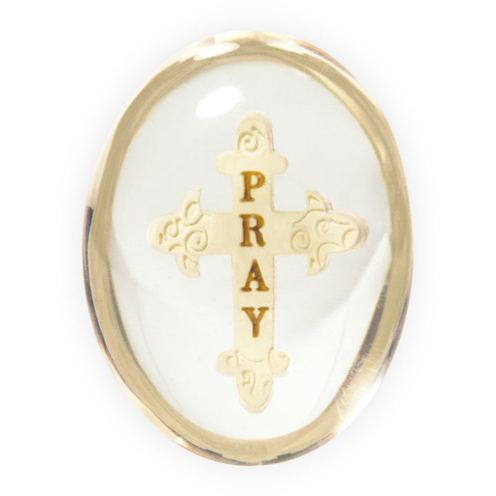 1.5" Decorative Prayer Cross Stone