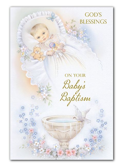 Baby's Baptism Greeting Card