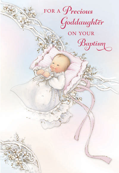 Precious Goddaughter Baptism Greeting Card