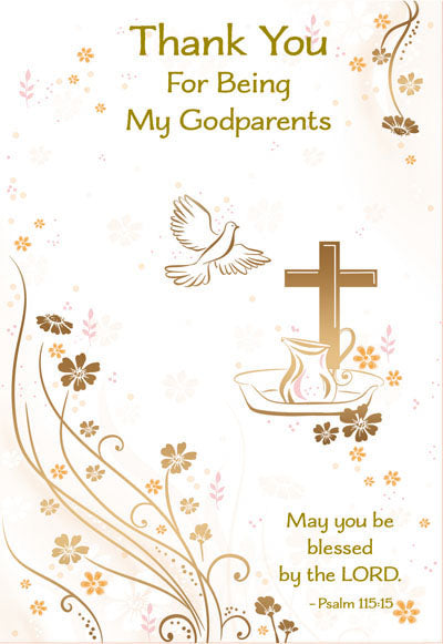 Godparents Thank You Greeting Card Psalm 115:15