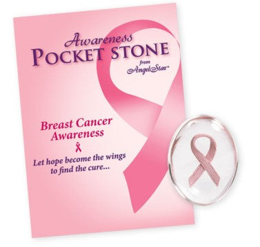 Breast Cancer Awareness Pink Ribbon Stone