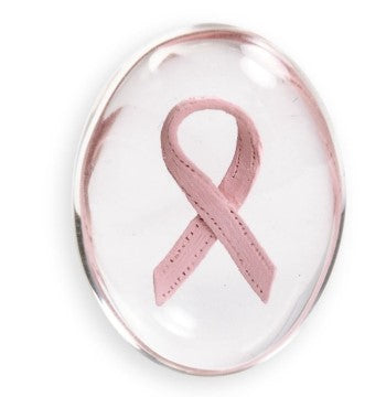 Breast Cancer Awareness Pink Ribbon Stone