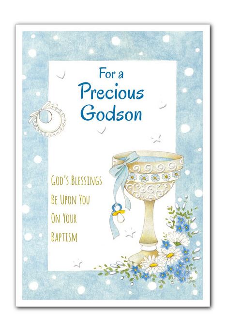 Godson Baptism Greeting Card