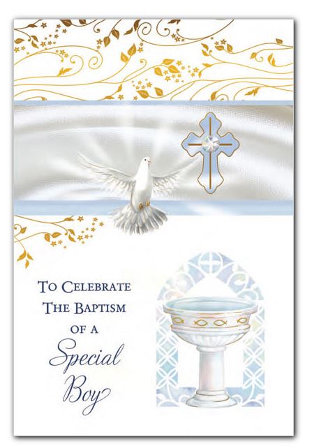 Boy Baptism (child or teen) Greeting Card