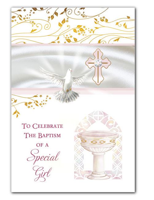 Girl Baptism (child or teen) Greeting Card