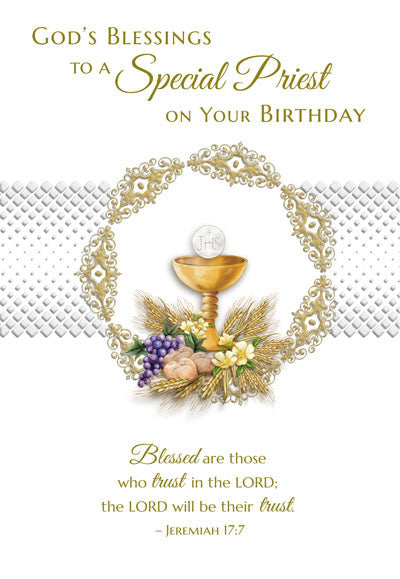 Priest Birthday Greeting Card Jeremiah 17:7