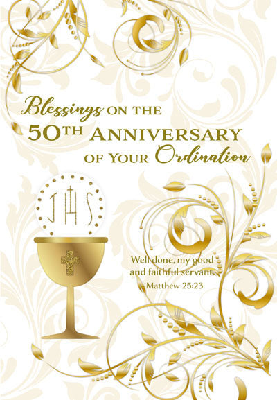 50th Ordination Anniversary Greeting Card