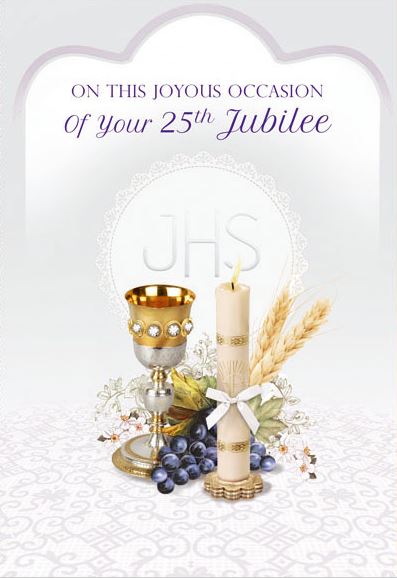 Silver 25th Jubilee Greeting Card