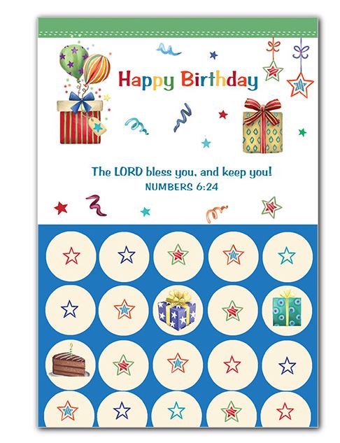 Happy Birthday Greeting Card Numbers 6:24