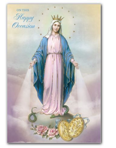 Happy Occasion Miraculous Medal Greeting Card