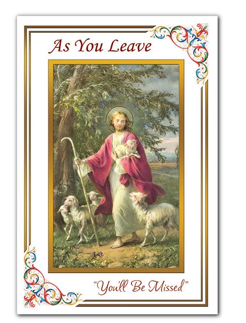 As You Leave Good Shepherd Greeting Card