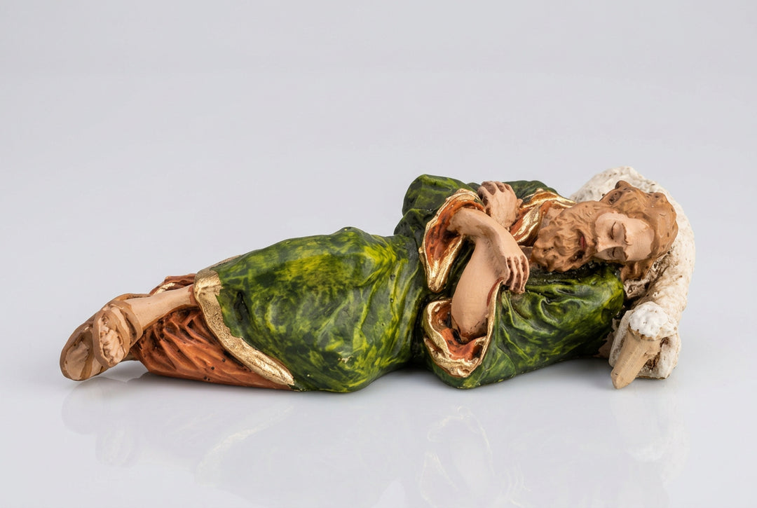 4.5" Sleeping St. Joseph with Lamb Mini Statue