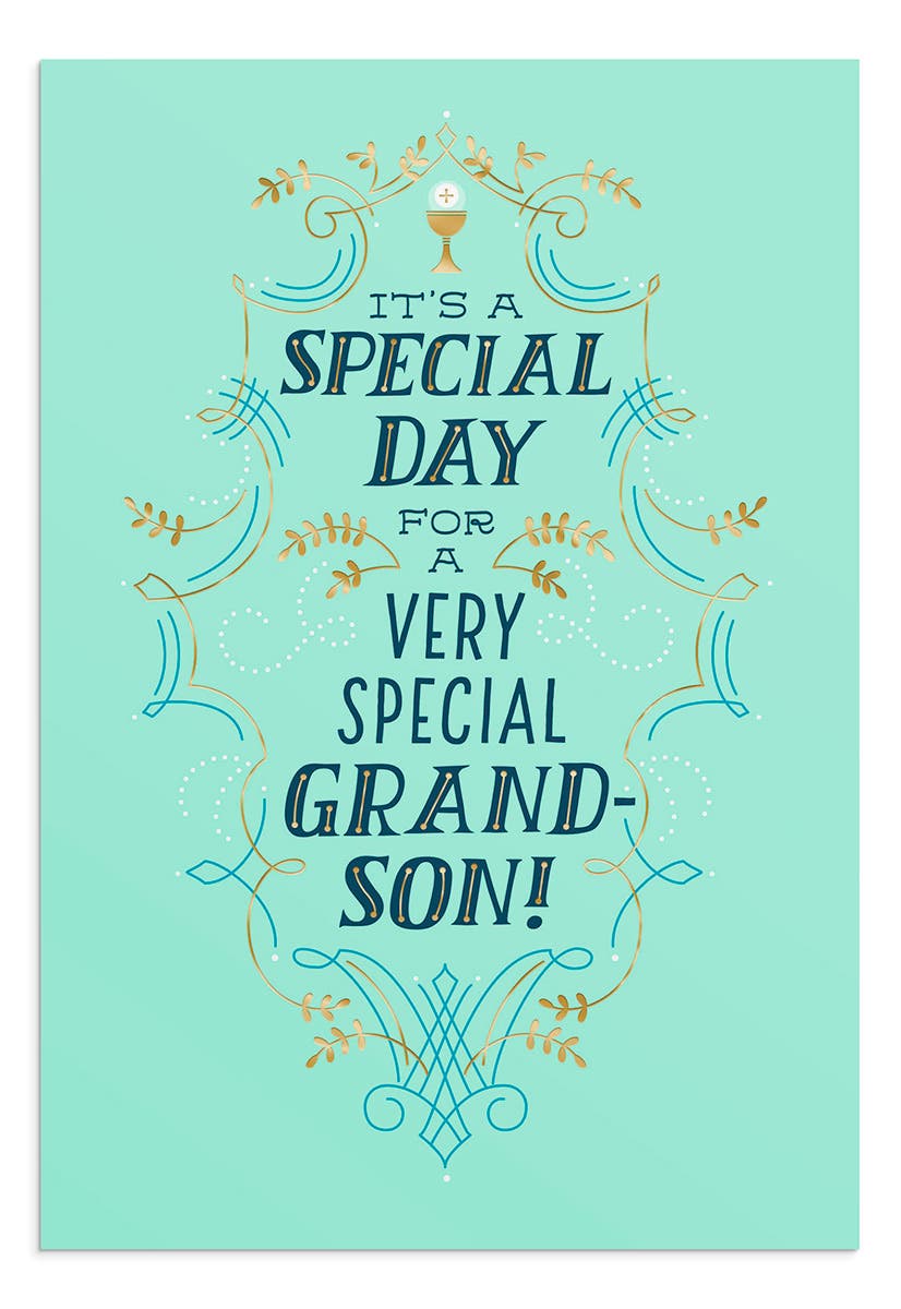 A Very Special Grandson - First Communion Greeting Card